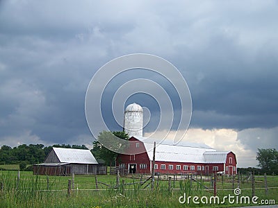Beautiful Large Vermont Barn Stock Photo
