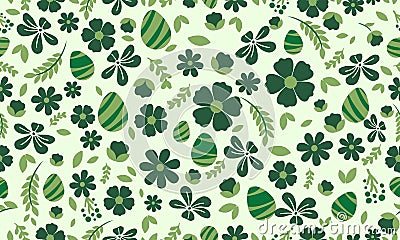 Beautiful leaf and floral design, for Easter pattern background design Vector Illustration