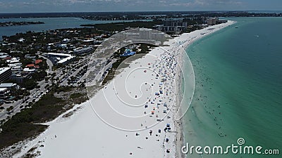 Lido Key, Sarasota - Busy Beach Aerial Photography IV Stock Photo