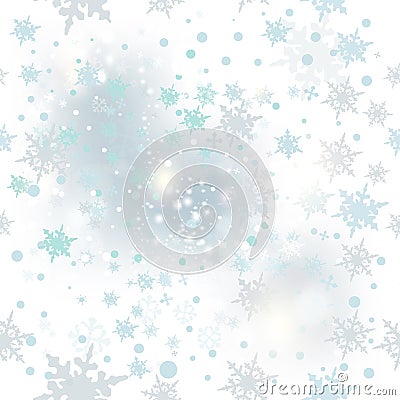 Beautiful light vector background with snowflakes for design Vector Illustration