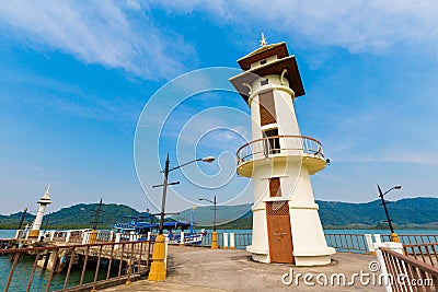 Beautiful lighthouse on Koh Chang Editorial Stock Photo