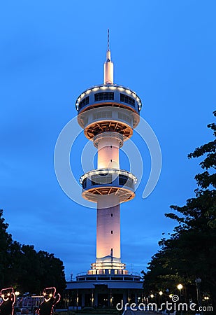 Beautiful lighthouse tower at Thailand Stock Photo