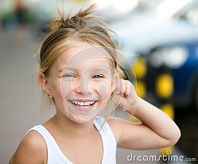 Beautiful liitle girl Stock Photo