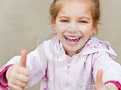 Beautiful liitle girl close-up Stock Photo