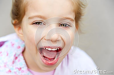 Beautiful liitle girl close-up Stock Photo