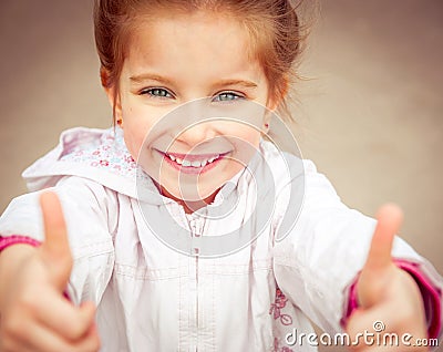 Beautiful liitle girl close-up Stock Photo