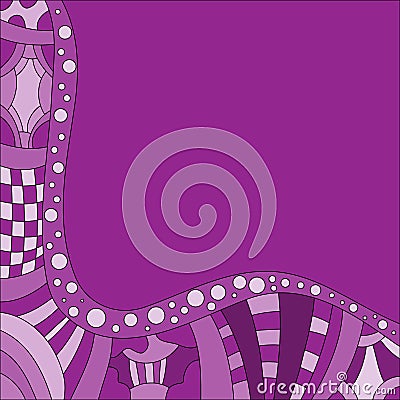 Beautiful lilac background with abstract shapes Vector Illustration