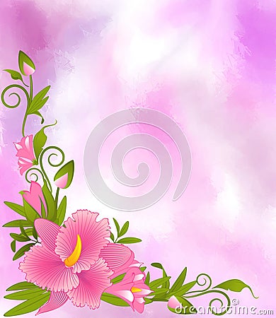 Beautiful Lily,orchid, taffy Stock Photo