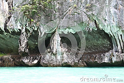 Beautiful limestone in Andaman sea Stock Photo