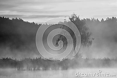 Beautiful Lithuania landscape,autumnal mood. Stock Photo