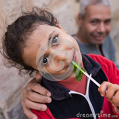 Beautiful little girl - Egyptian Editorial Stock Photo