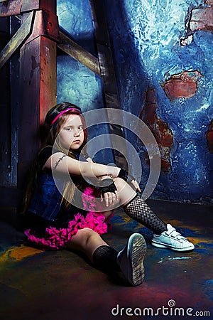 Girl in the steampunk styled photoshoot Stock Photo