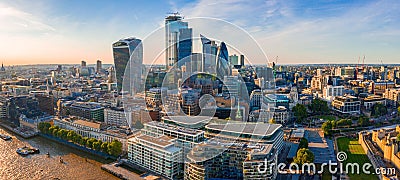 Beautiful London city panoramic view from above. Editorial Stock Photo