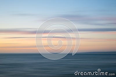 Beautiful long exposure vibrant sunset landscape image of Portland in Dorset England Stock Photo