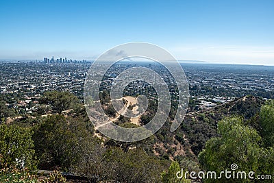 Beautiful Los Angeles skyline Stock Photo