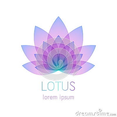 Beautiful lotus flower symbol. Vector Illustration