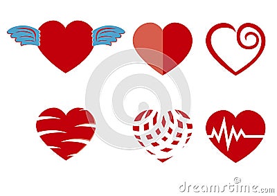 Beautiful love heart icon Vector Illustration