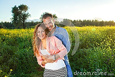 Beautiful loving romantic couple. Stock Photo