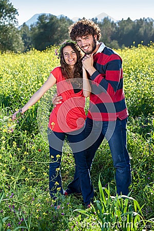 Beautiful loving young couple. Stock Photo