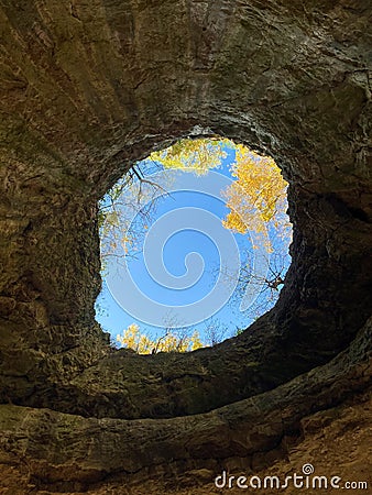 Beautiful low angle shot of a Selim cave in Hungary Stock Photo