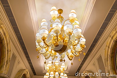 Beautiful luxury electric ceiling light lamp decoration Stock Photo