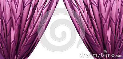 Beautiful luxury purple curtains isolated on white Stock Photo