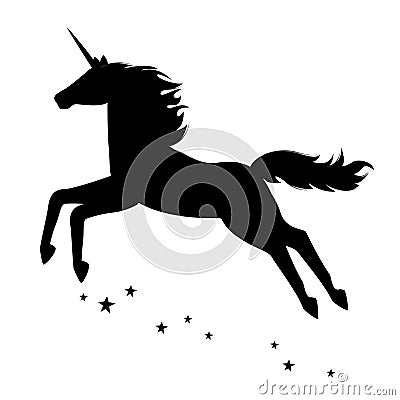 Beautiful magical unicorn. Vector Illustration