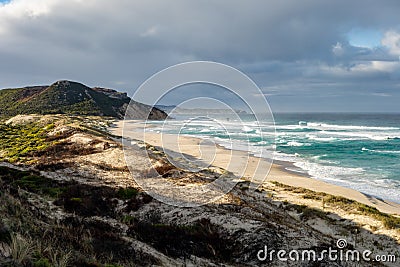 Beautiful Mandalay Beach in Western Australia in a gorgeous morning with nobody Stock Photo