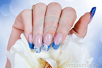 Beautiful manicure Stock Photo