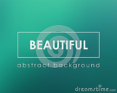 Beautiful marine blue green blurry background Vector Illustration