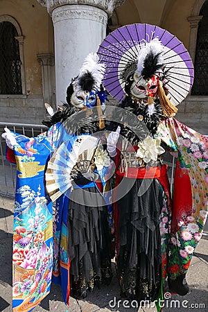 Beautiful Mask of Carnival of Venice Italy Editorial Stock Photo