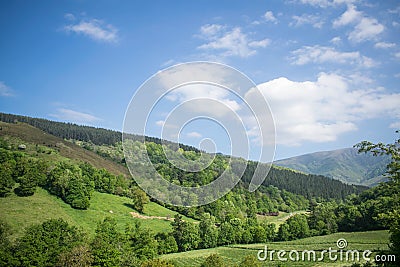 A beautiful meadow between Cantabria and Euskadi Stock Photo