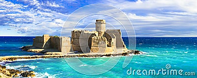 Medieval castles of Italy - Le Castella. Calabria Stock Photo