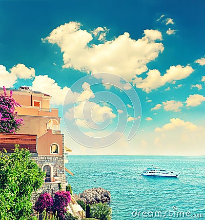 beautiful mediterranean beach landscape, Provence, french riviera Stock Photo