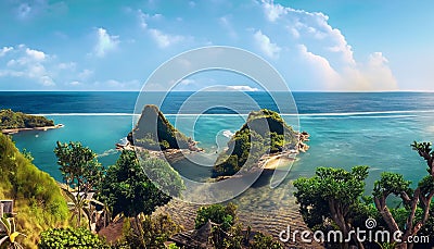 beautiful mediterranean island Stock Photo