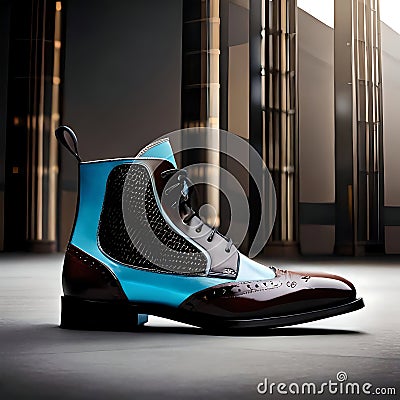 Beautiful men leather shoes illustration - ai generated image Cartoon Illustration