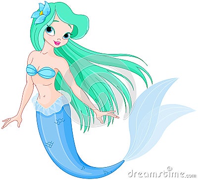 Beautiful mermaid Vector Illustration