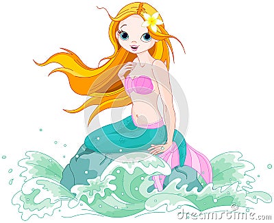 Beautiful Mermaid Vector Illustration