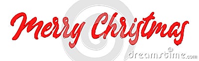 Beautiful Merry Christmas lettering Cartoon Illustration