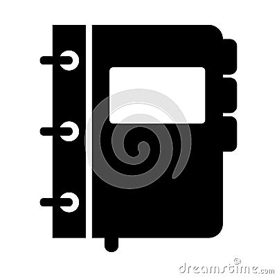 Agenda Notebook Icon Vector Illustration