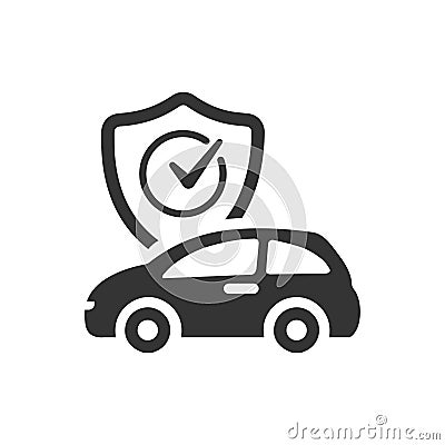 Auto Insurance Icon Vector Illustration