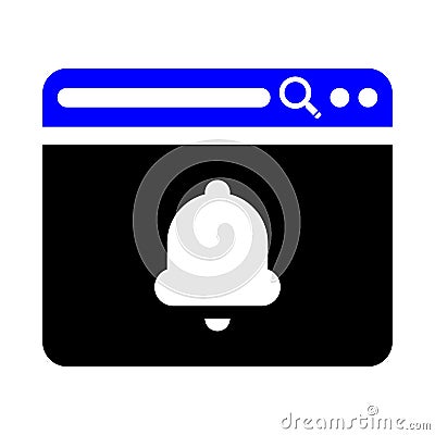 Browser Notification Icon Vector Illustration