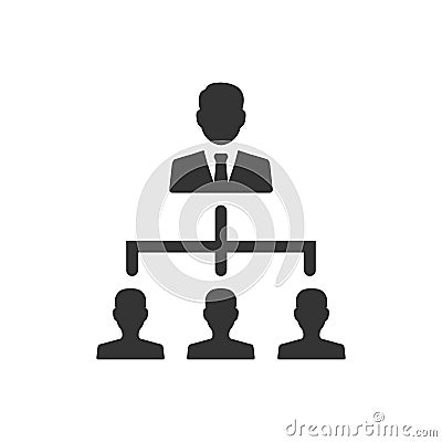 Business hierarchy structure icon Vector Illustration