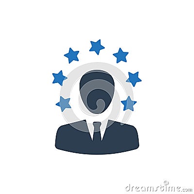 Businessman Testimonial Icon Vector Illustration