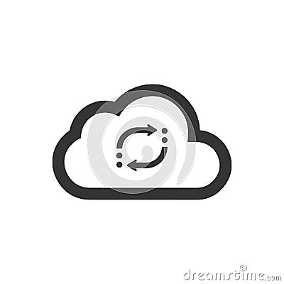Cloud Refresh Icon Vector Illustration