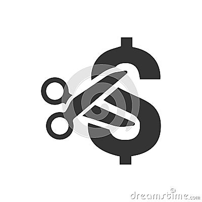 Cost Minimize Icon Vector Illustration