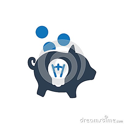 Creative Money Saving Icon Vector Illustration