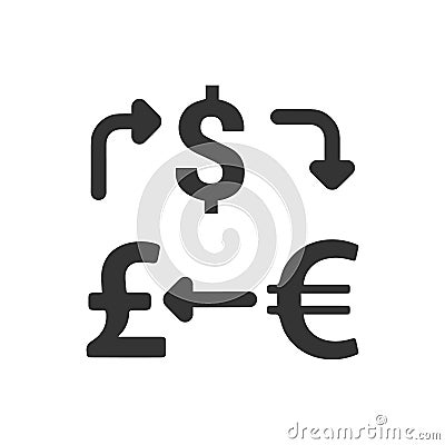 Currency Conversion Icon Vector Illustration