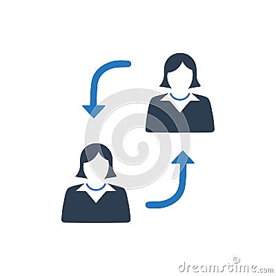 Employer Replace Icon Vector Illustration