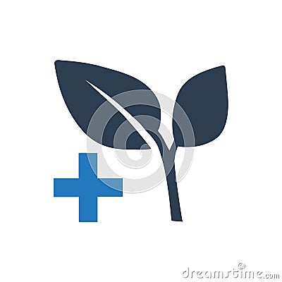 Herbal / nephropathy Icon Vector Illustration